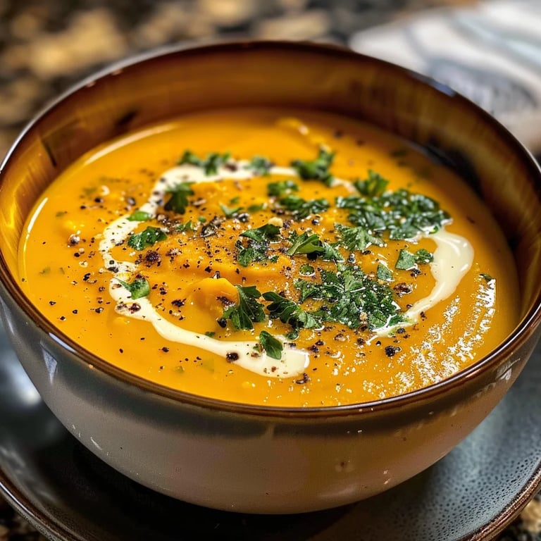 Cremige Kürbis-Kartoffel-Suppe