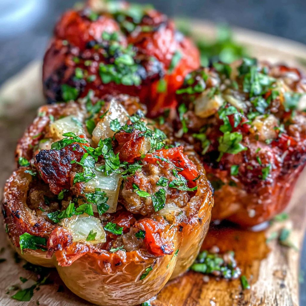 Mediterrane Pute Paprika Boote