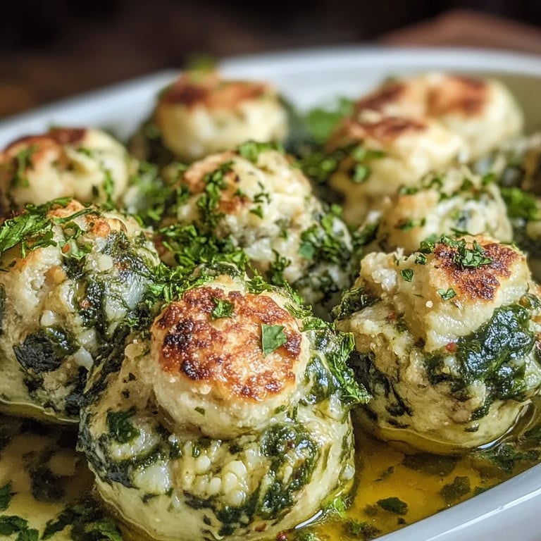 Proteinreiche Spinatknödel