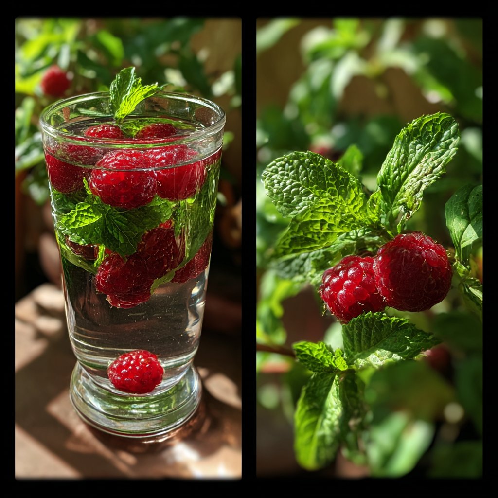 Himbeer-Minze Infused Water