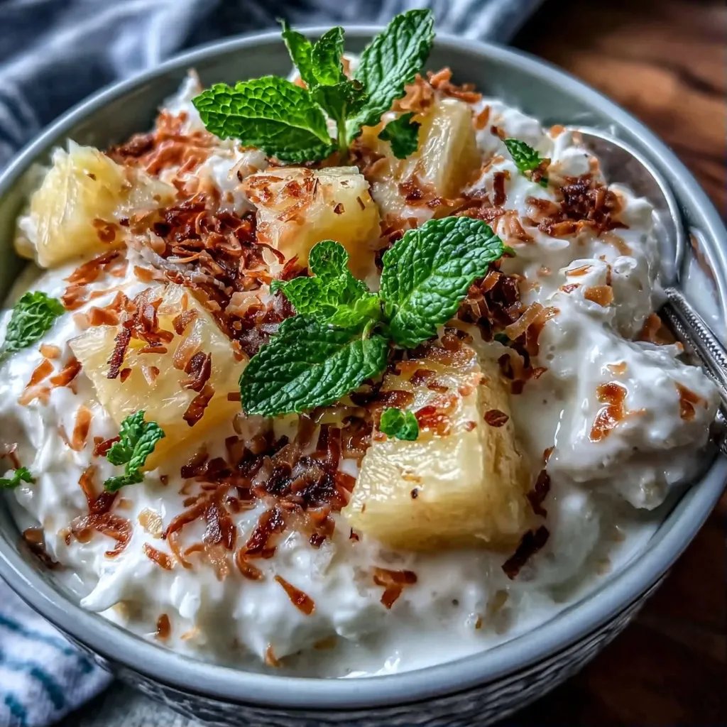Kokoscreme mit Ananas