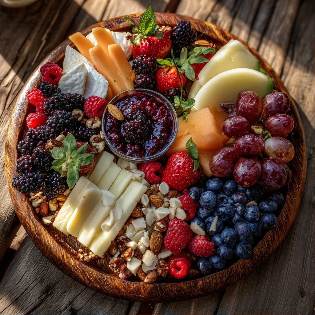 Käseplatte mit Obst