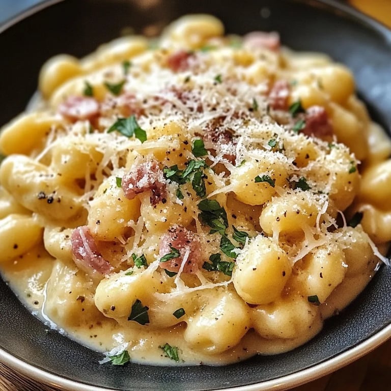 Gnocchi Carbonara ohne Sahne
