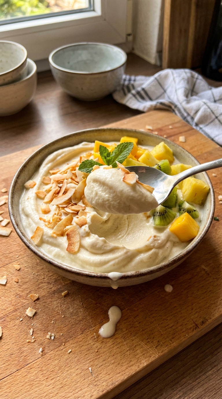 Tropischer Kokos Frozen Joghurt​