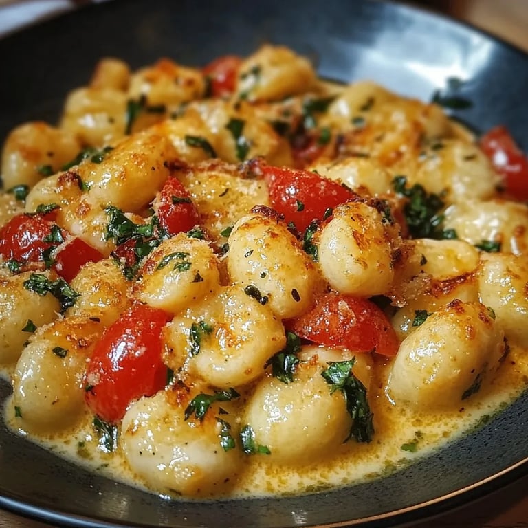 Cremige Gnocchi-Pfanne mit Gemüse
