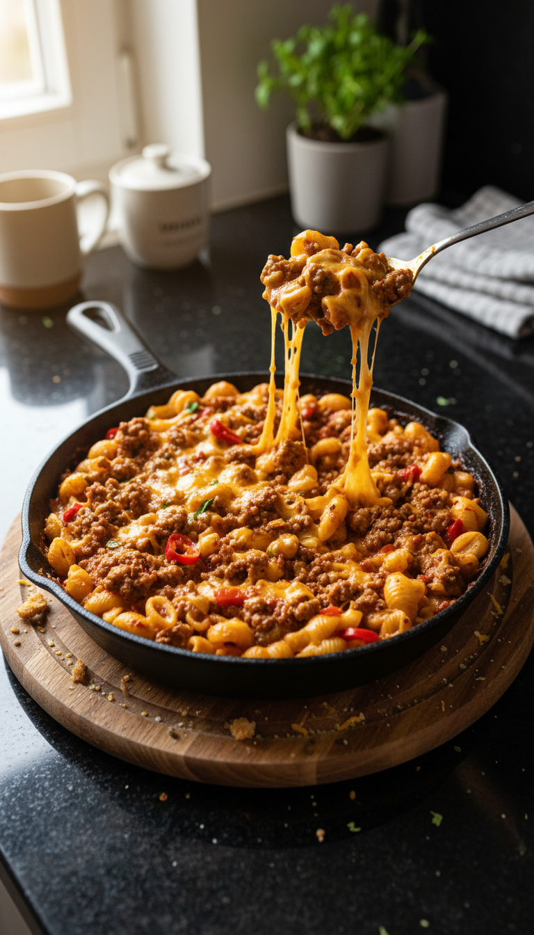 Rind Chili Mac Pfanne