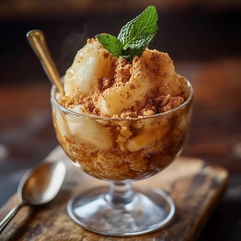 Bratapfel Crumble im Glas