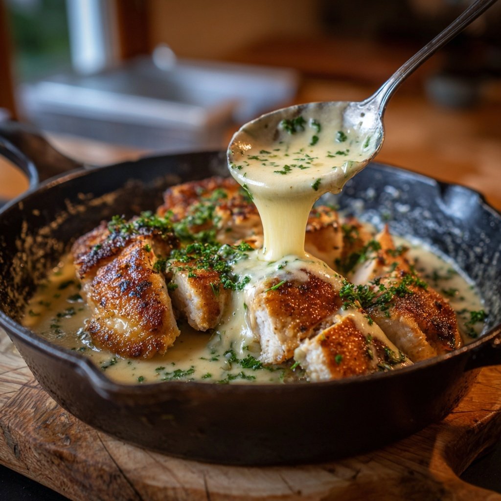 Hähnchenbrust in Vanillesauce