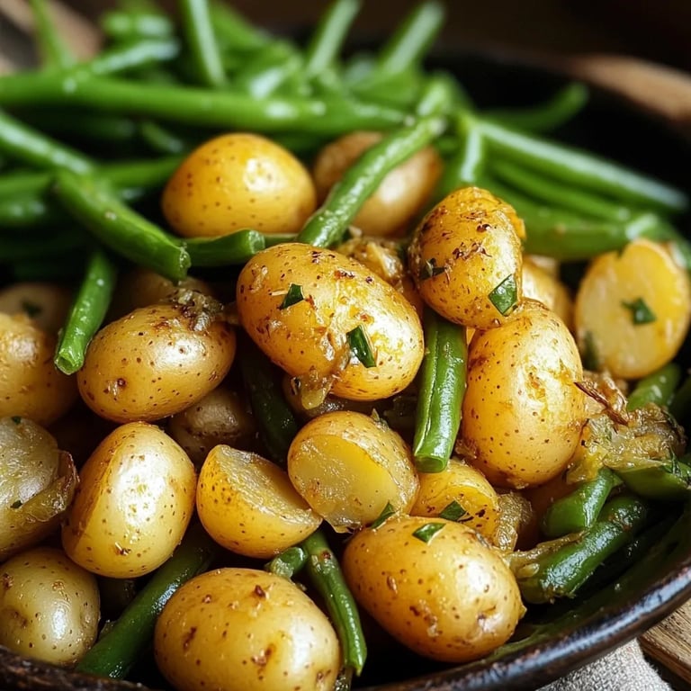 Kartoffeln und Grüne Bohnen