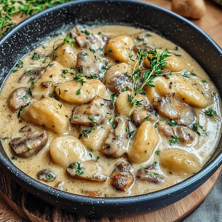 Gnocchi Rezept: Cremige Pilz Pfanne
