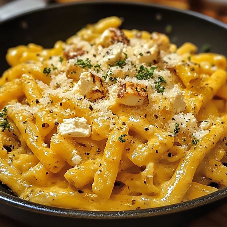 Kürbis Feta Pasta