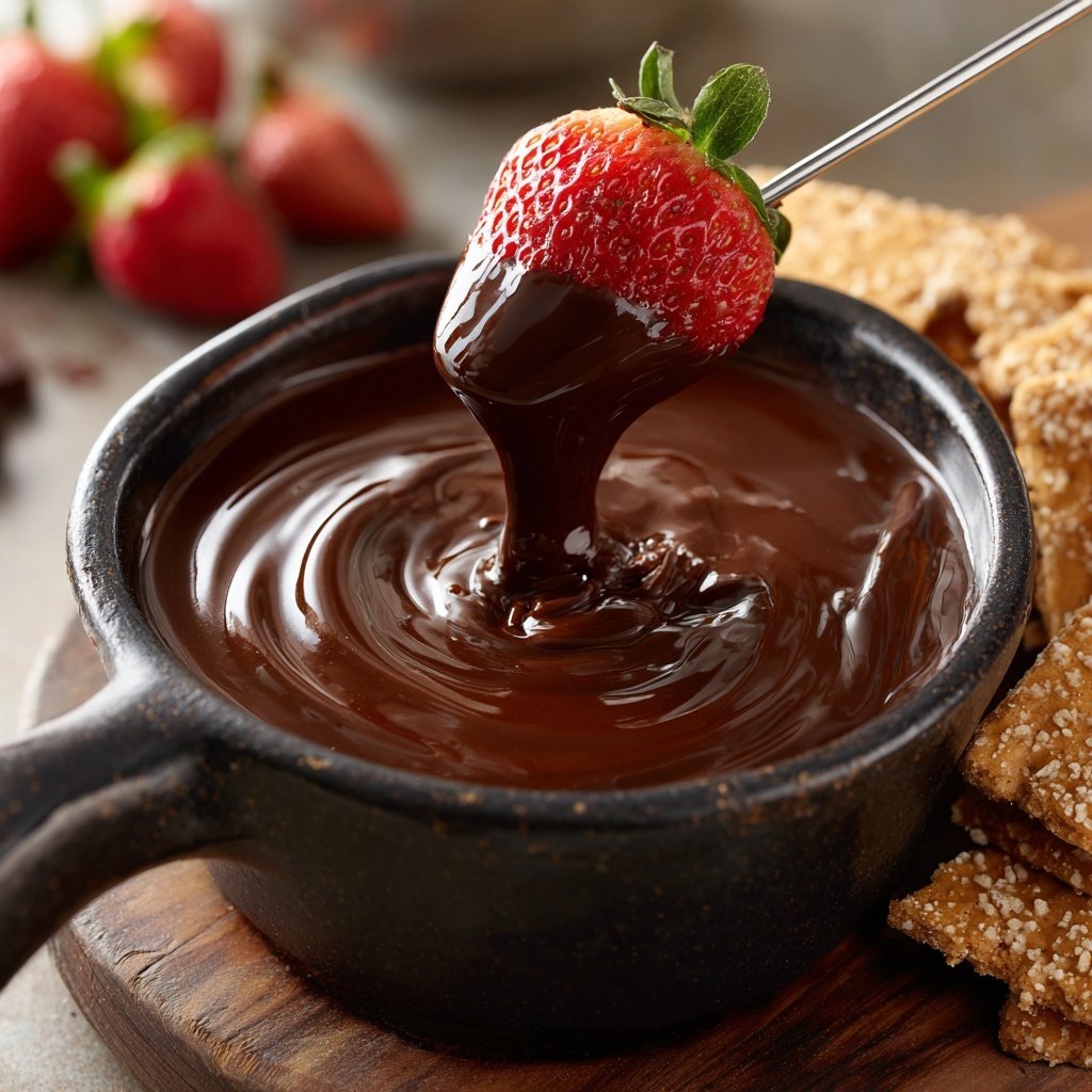 Amaretto Schokoladen Fondue Genuss