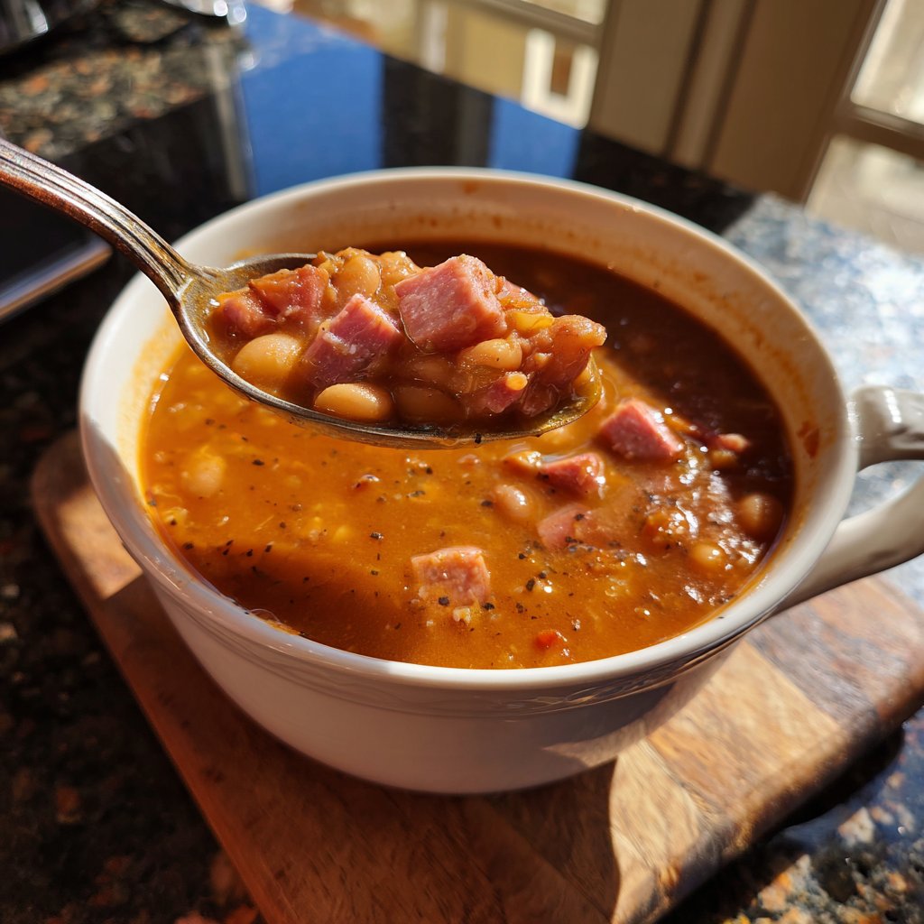 Rauchige Schinken- und Bohnensuppe