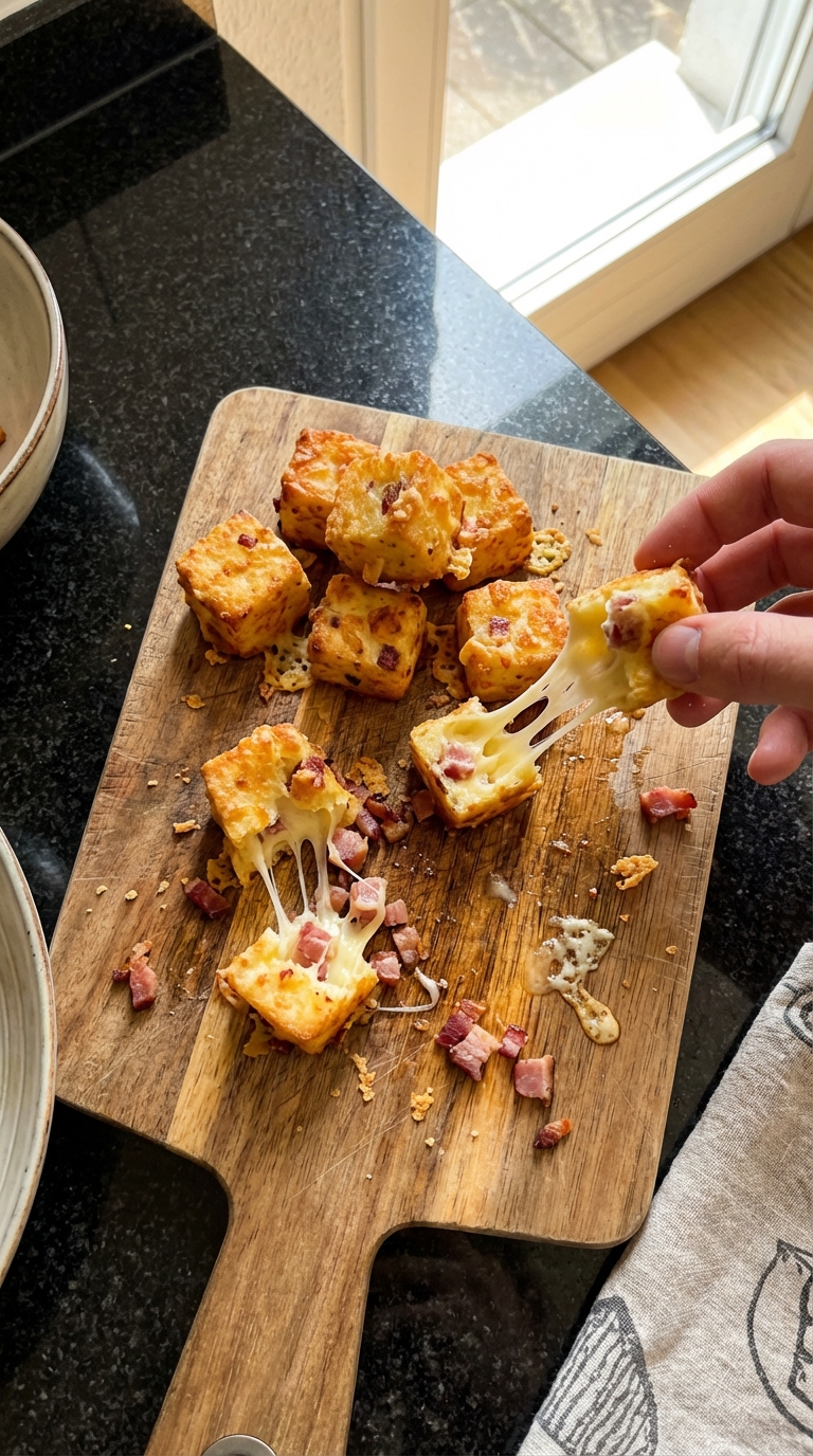 Käse und Speck Snackwürfel