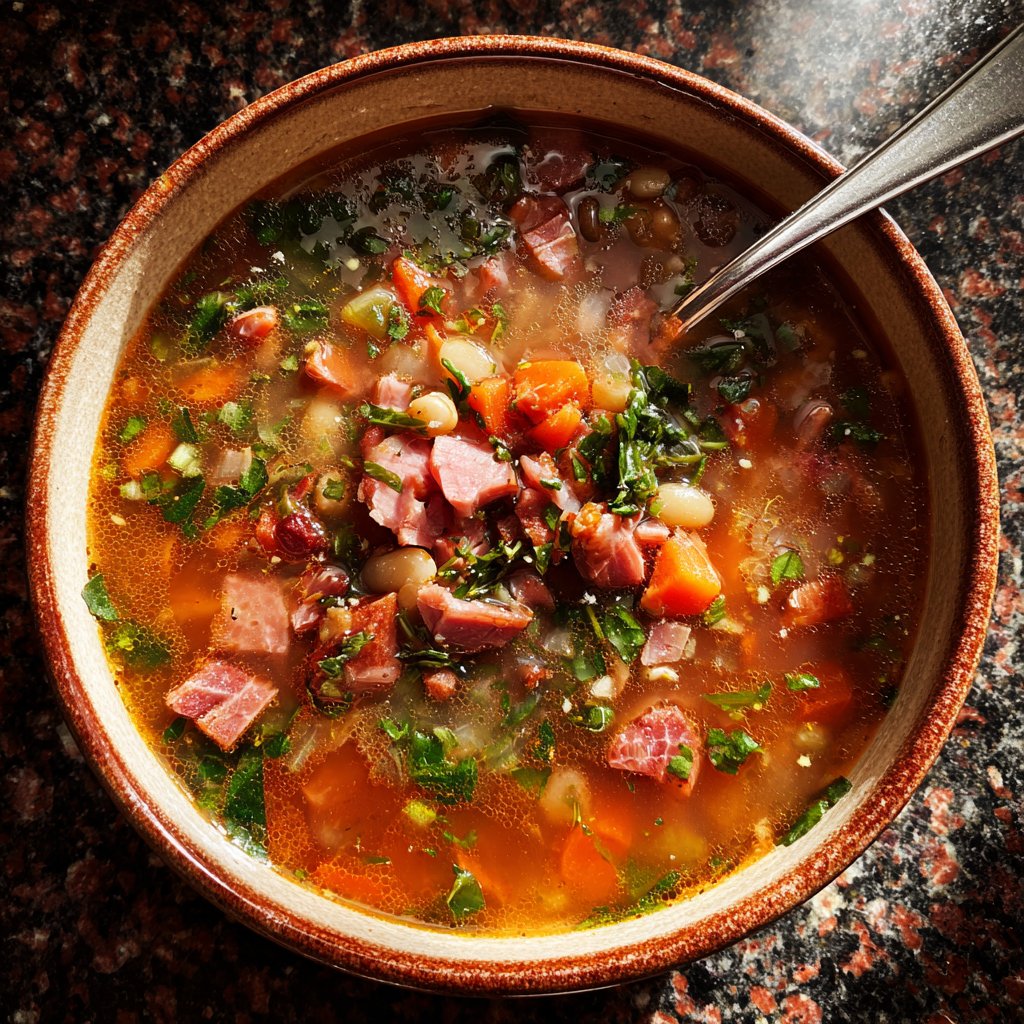 Ein-Schüssel Schinken- und Bohnensuppe