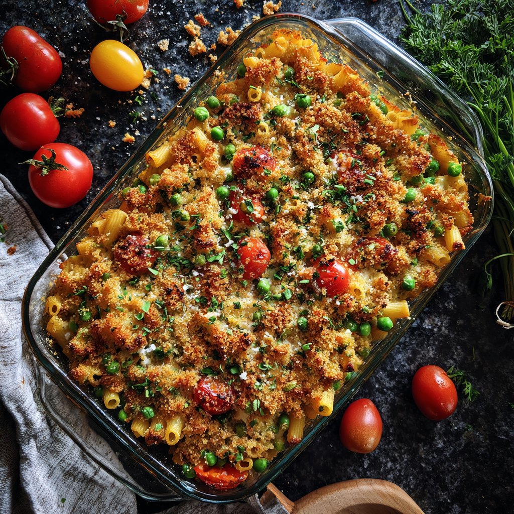 Vegan Spring Pasta Bake