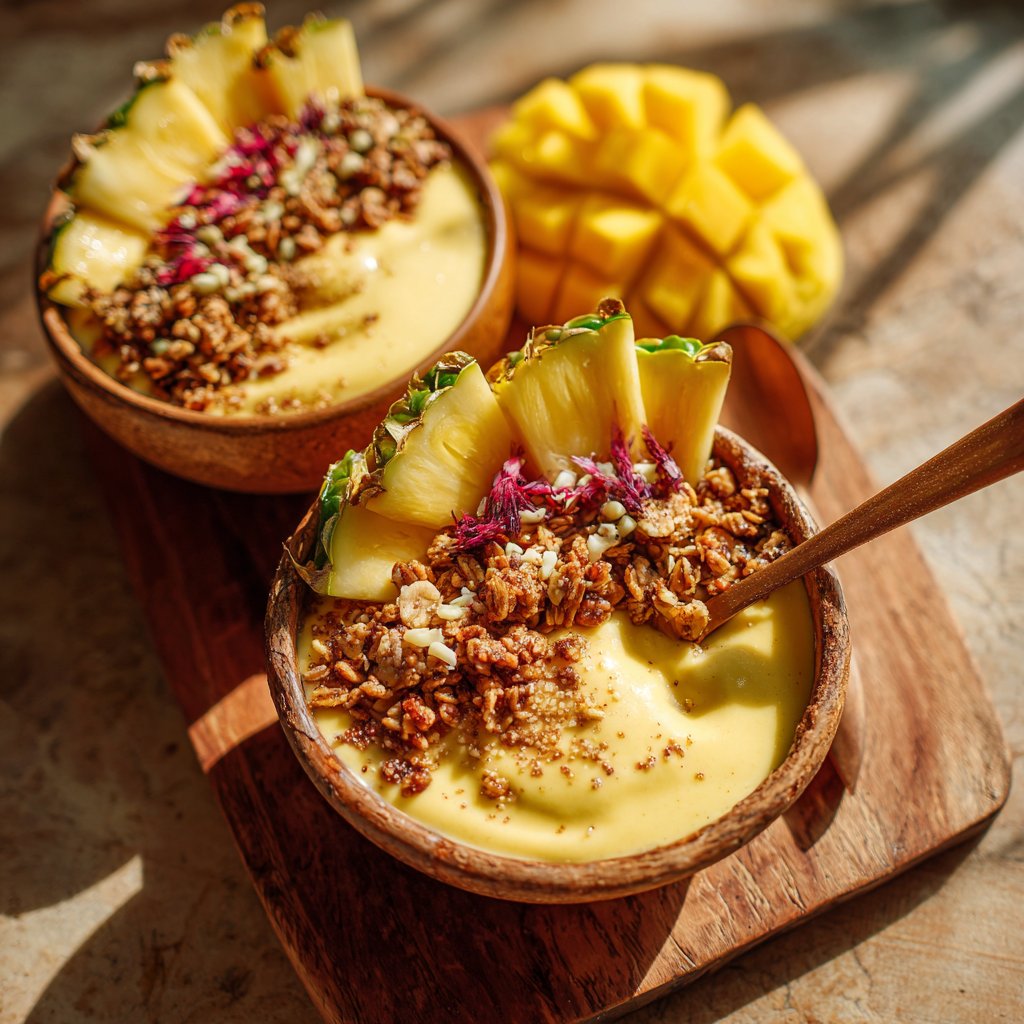 Ananas Mango Smoothie Schalen