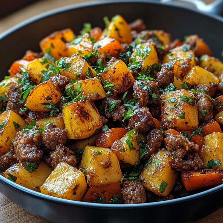 Hackfleischpfanne mit Zucchini und Süßkartoffeln: Ein Unglaublich Ultimatives 5-Zutaten-Rezept