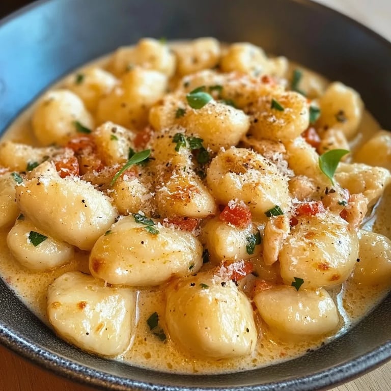 Cremige Gnocchi-Pfanne mit Hähnchen