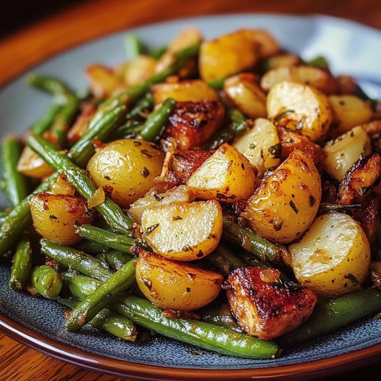 Kartoffeln und Grüne Bohnen