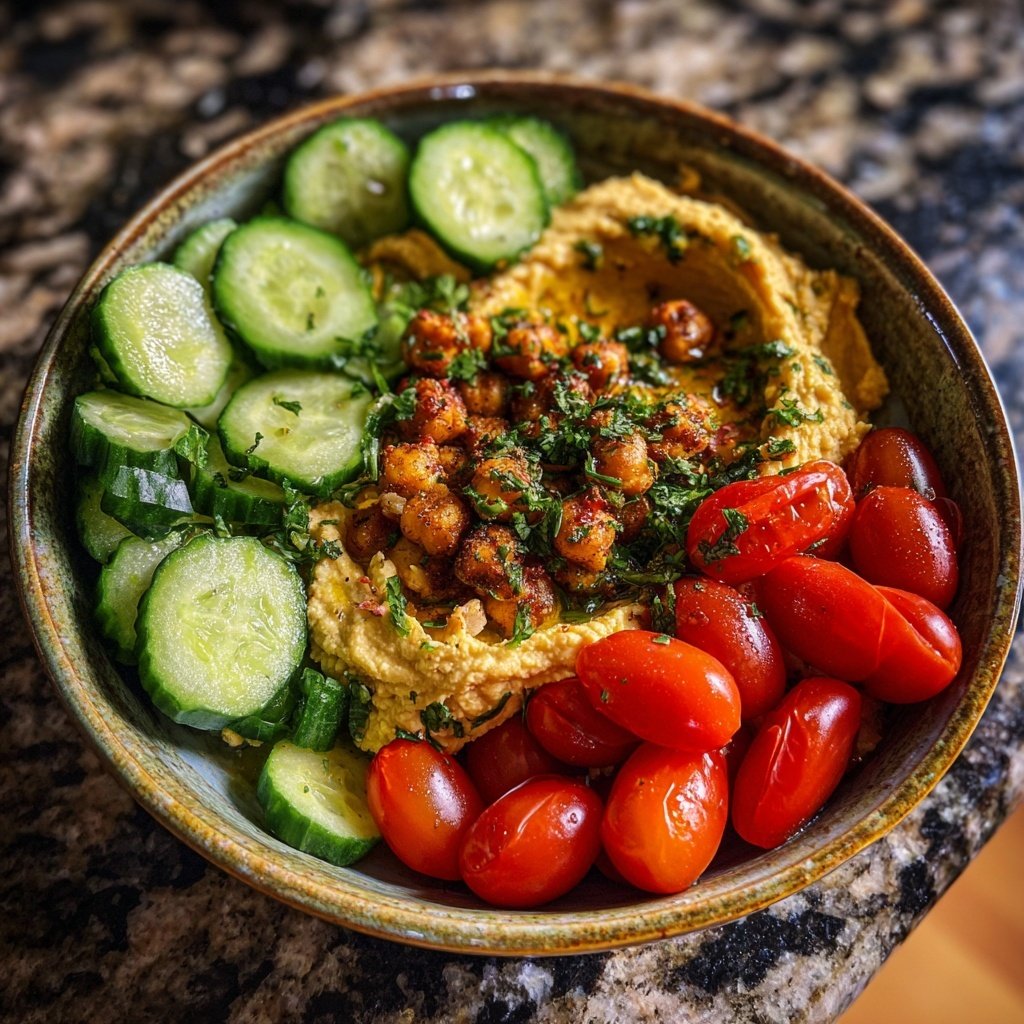 Mediterrane Kichererbsen Power Bowl