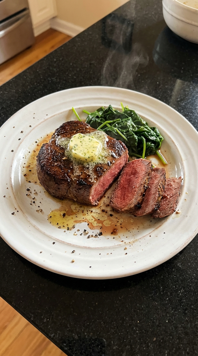 Filet Mignon mit Spinat