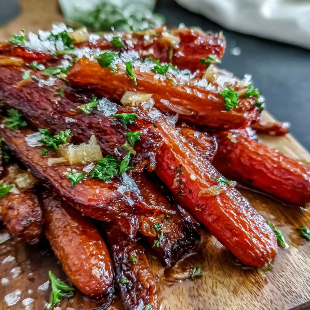 Honig Knoblauch glasierte Karotten