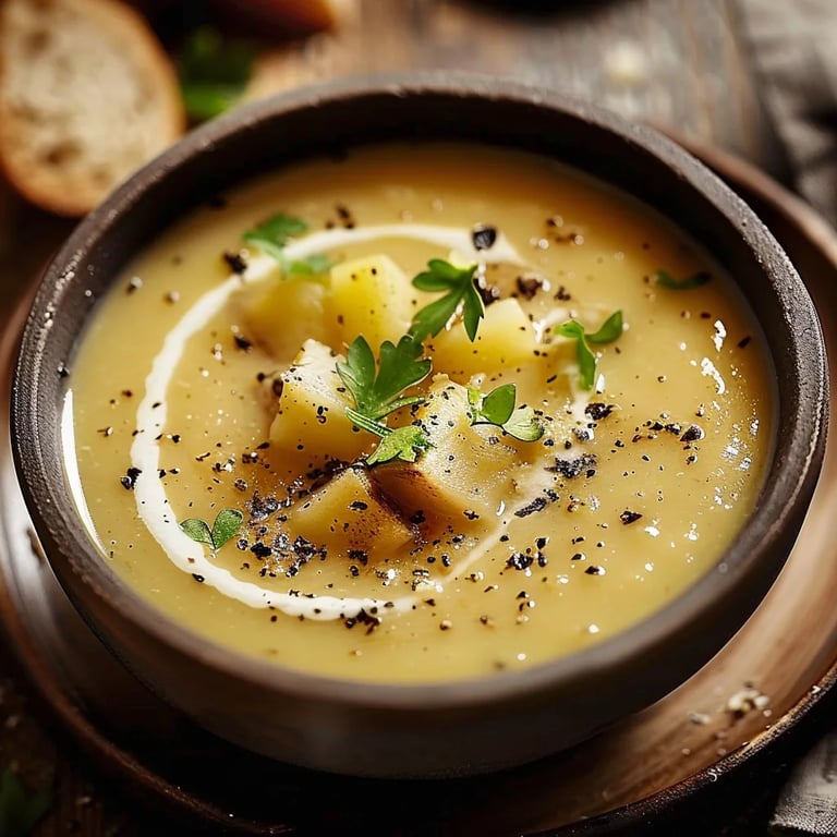 Gemütliche Kartoffel-Lauch-Suppe