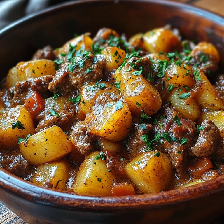 Käsiger Ein-Topf-Rindfleisch-mit-Kartoffeln: Ein Unglaublich Ultimatives Rezept für 4 Personen