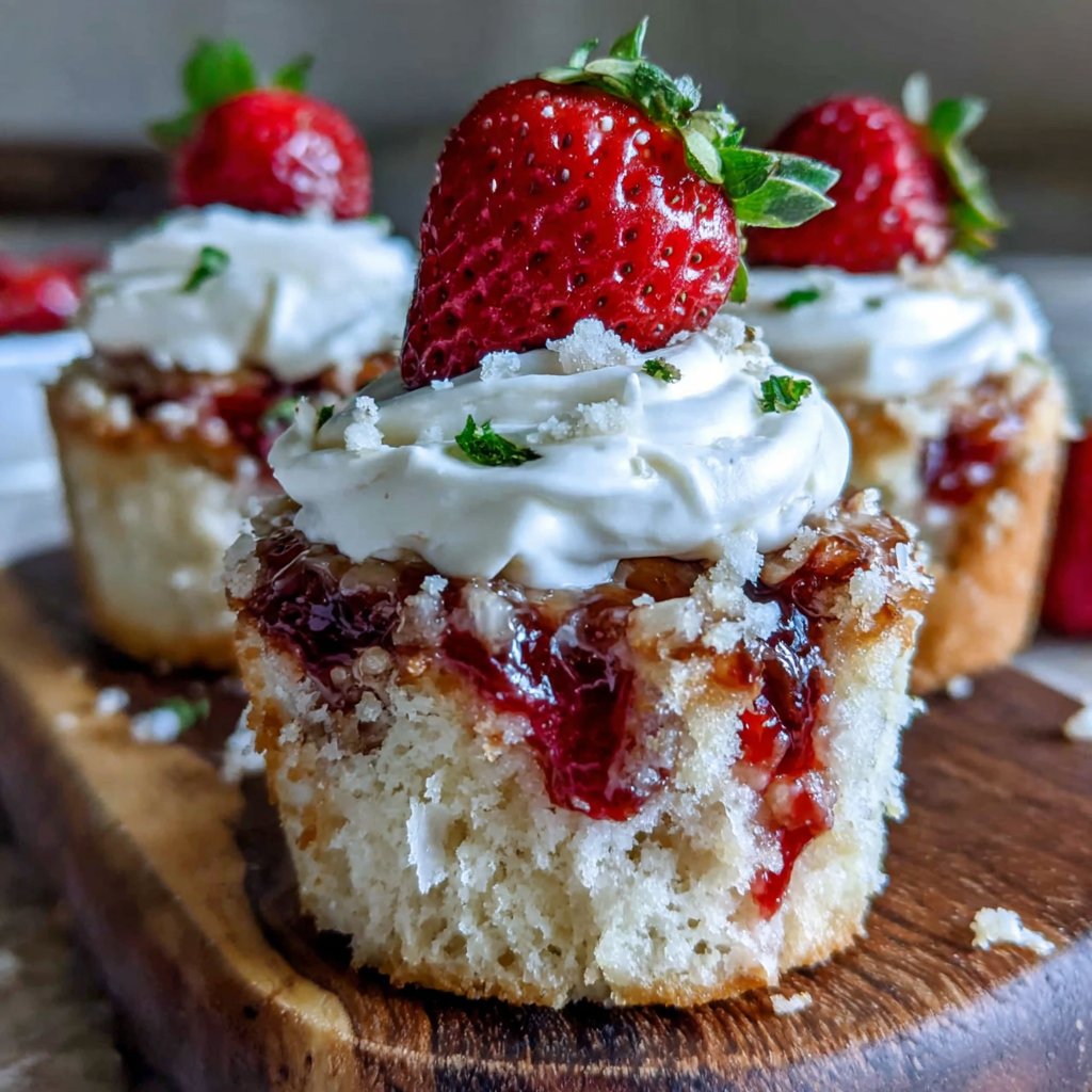 Fruchtige Erdbeer-Küchlein Kreation