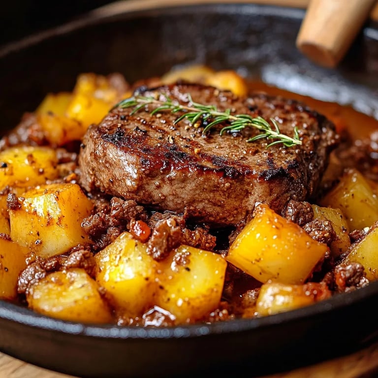 Kartoffelpfanne mit Hackfleisch