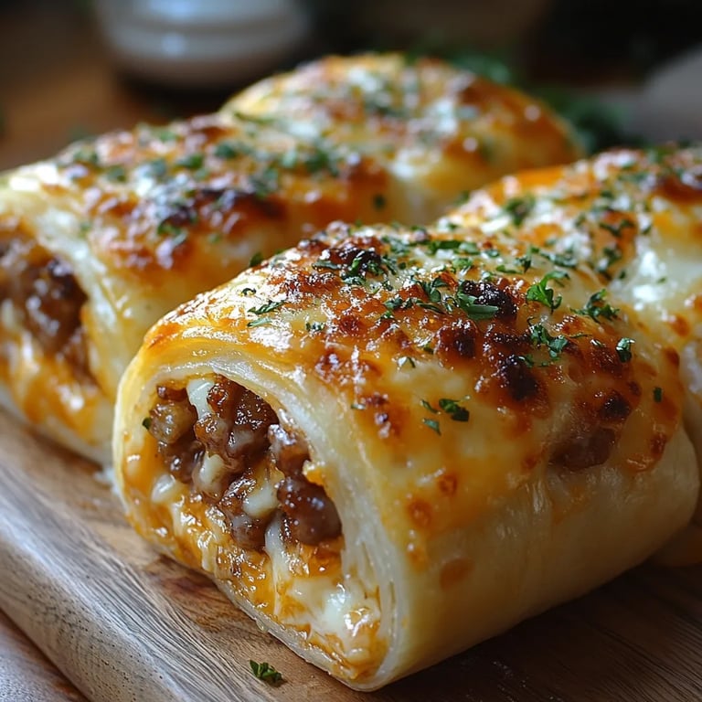 Frühstücks-Roll-Ups mit Wurst, Ei und Käse: Ein Unglaubliches Ultimatives Rezept