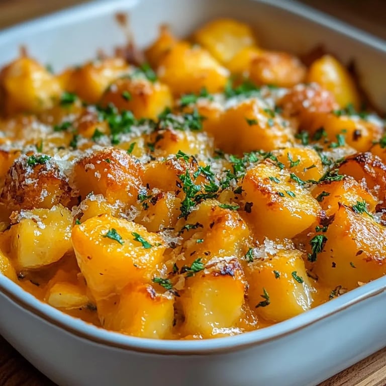 Butternut-Kürbis-Auflauf mit Gnocchi