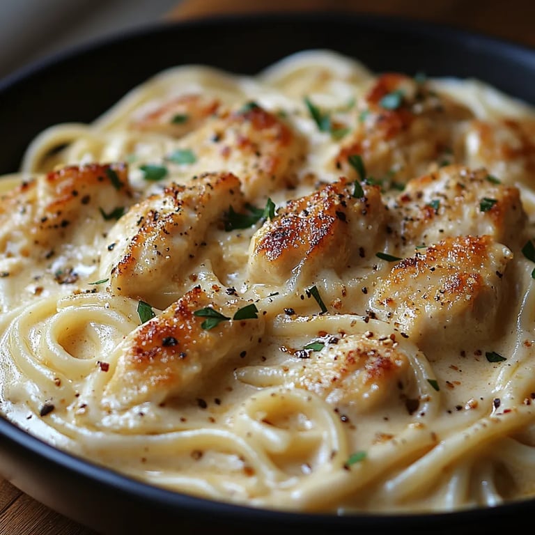 Cremiges milchfreies Chicken Alfredo: Ein Unglaubliches Ultimatives Rezept für 4 Portionen