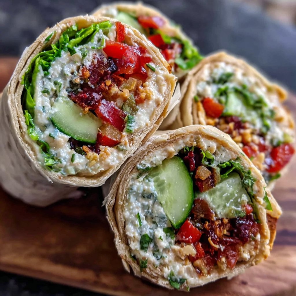 Pute Hummus Gemüse Wrap
