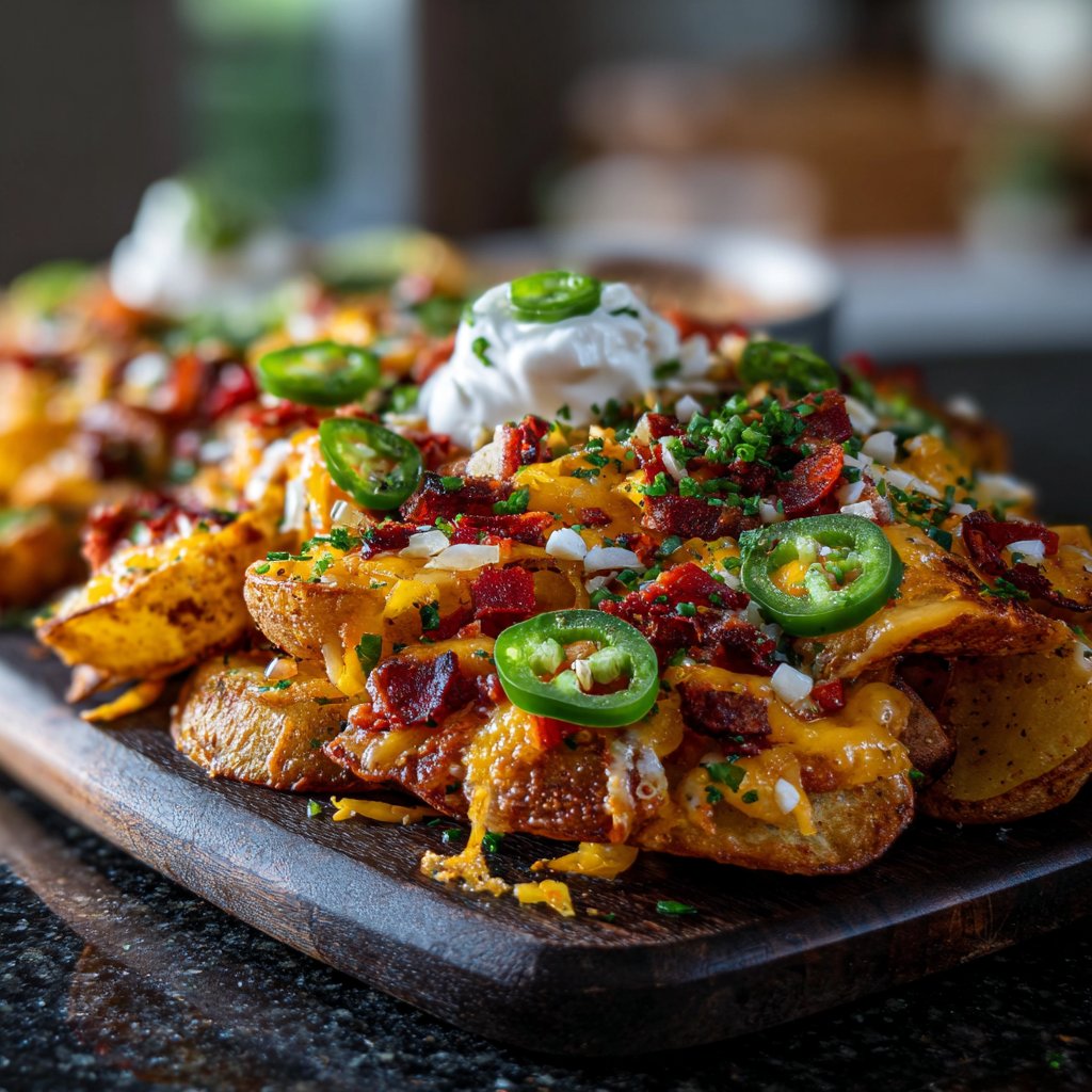 Würzige Röstkartoffel-Nachos