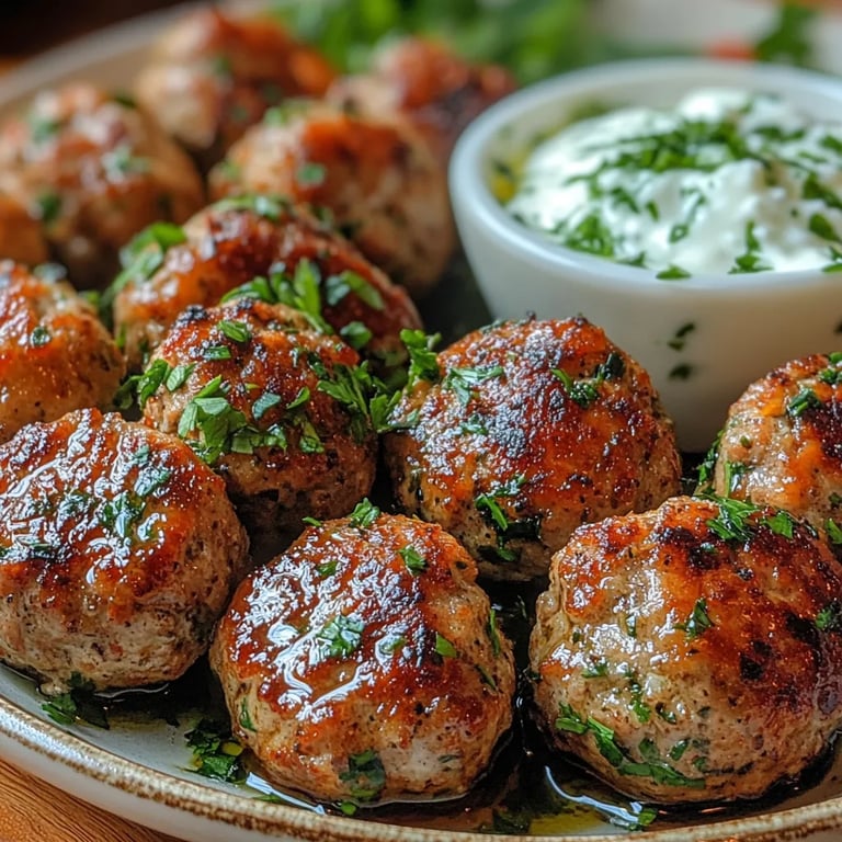 Griechische Truthahn-Fleischbällchen mit Tzatziki: Ein Unglaubliches Ultimatives Rezept für 4 Portionen