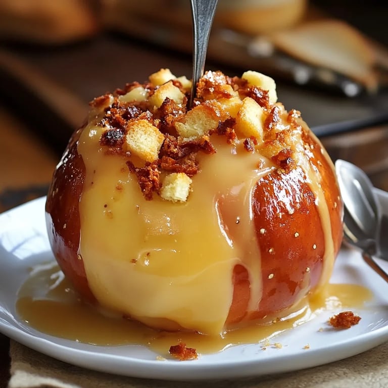 Klassischer Bratapfel mit Marzipan