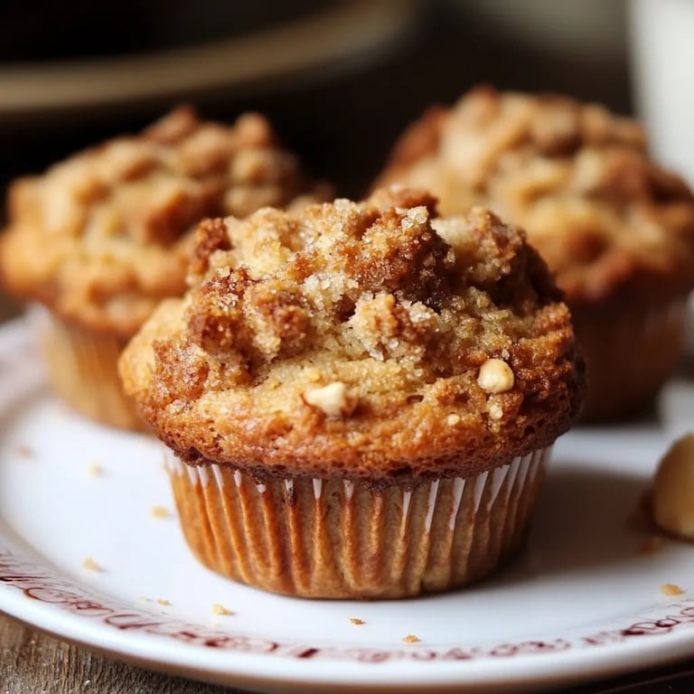 Zimt-Apfel-Crumble-Muffins