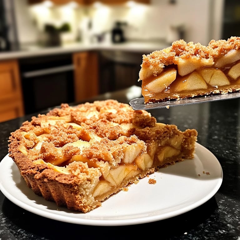 Saisonal-Festlicher Bratapfelkuchen mit Marzipan
