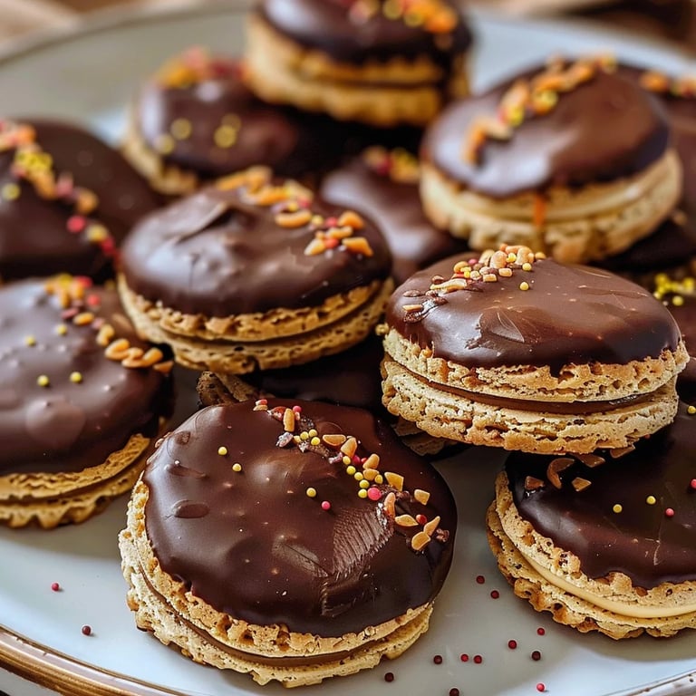 Gefüllte Nougat-Plätzchen