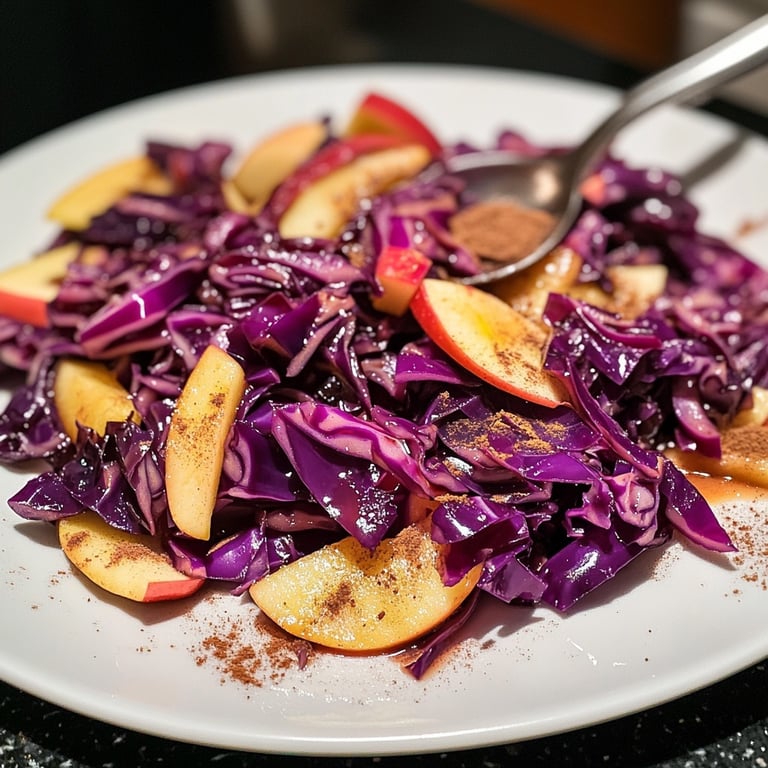Rotkohl mit Apfel, Zimt und Preiselbeeren