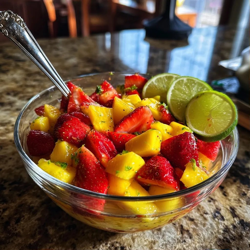 Fruchtsalat Honig Limette