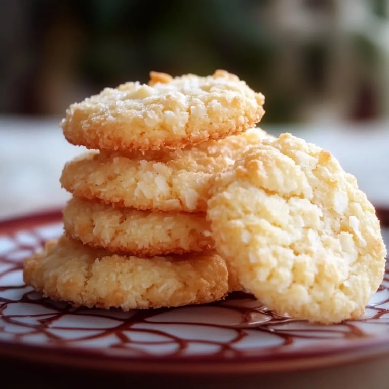 Luftige Kokosplätzchen