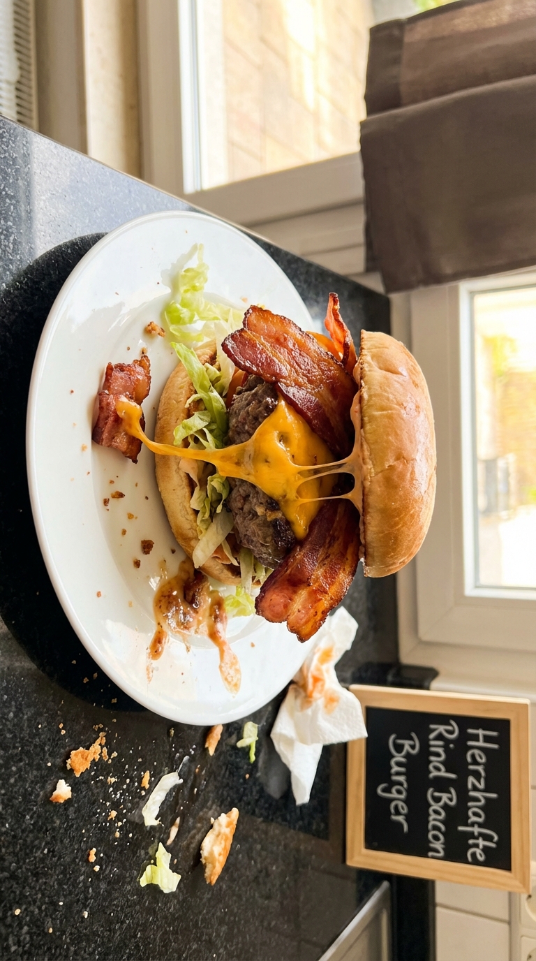 Herzhafte Rind Bacon Burger